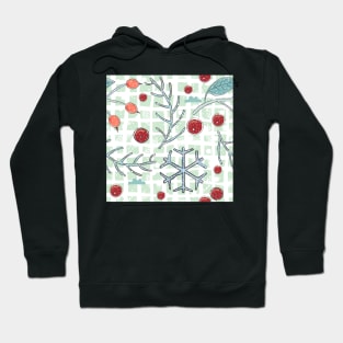 Winter Berry Pattern Hoodie